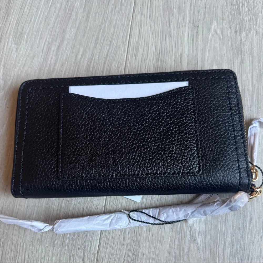 Marc Jacobs Black Key Card Holder Pebbled Leather - Picture 3 of 4